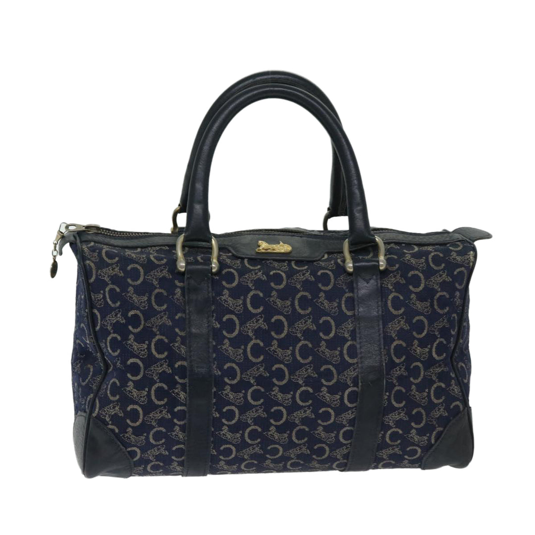 Celine C Macadam Canvas Boston Bag Navy Auth bs12633