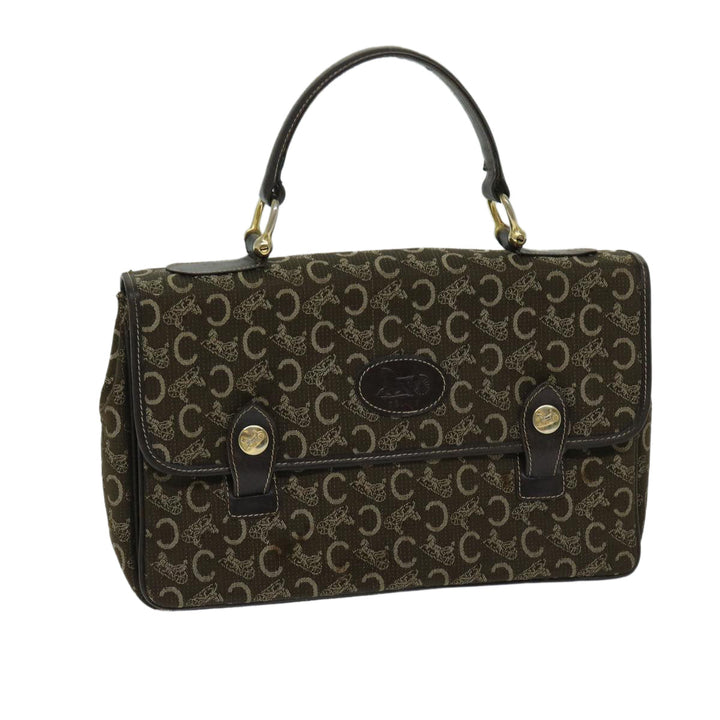Celine C Macadam Canvas Hand Bag Brown Auth bs12634