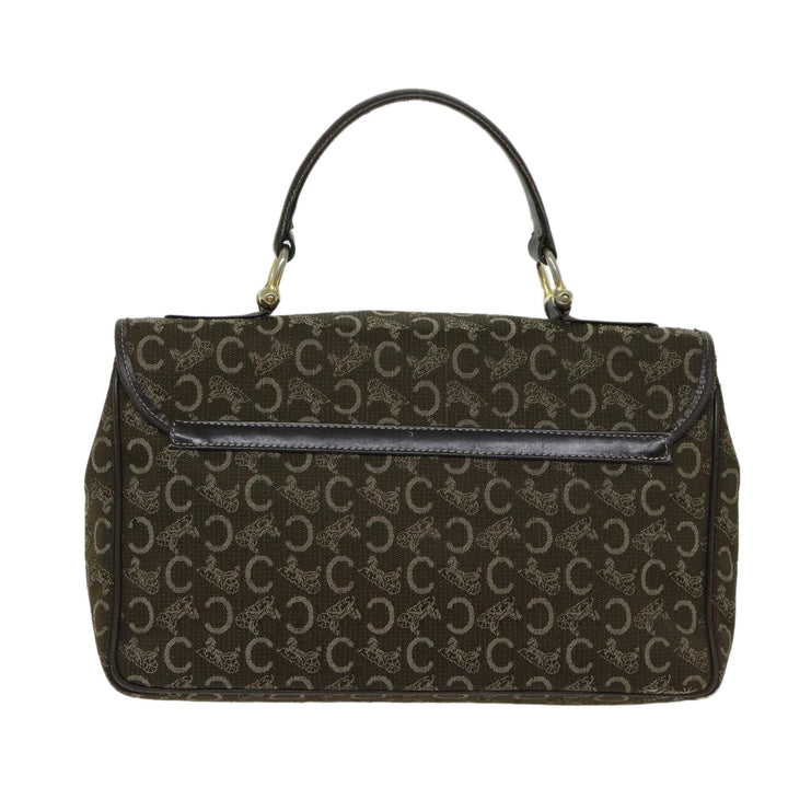 Celine C Macadam Canvas Hand Bag Brown Auth bs12634