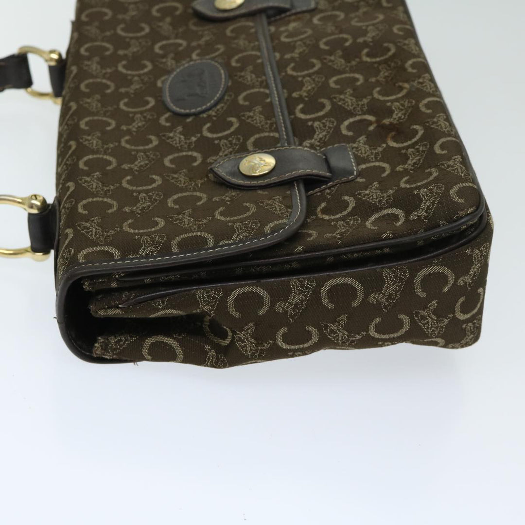 Celine C Macadam Canvas Hand Bag Brown Auth bs12634