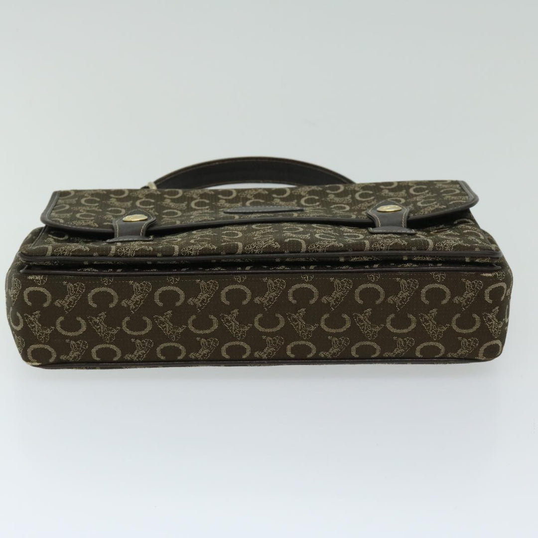 Celine C Macadam Canvas Hand Bag Brown Auth bs12634