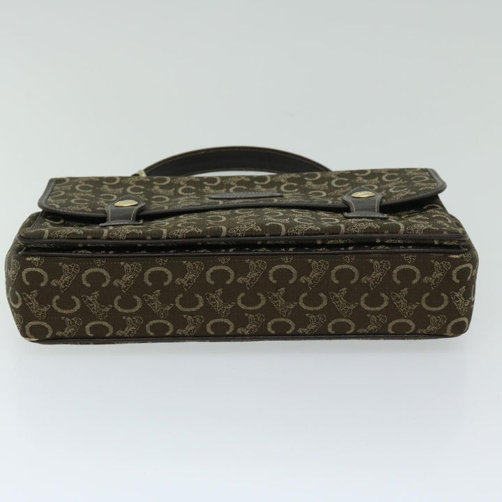 Celine C Macadam Canvas Hand Bag Brown Auth bs12634