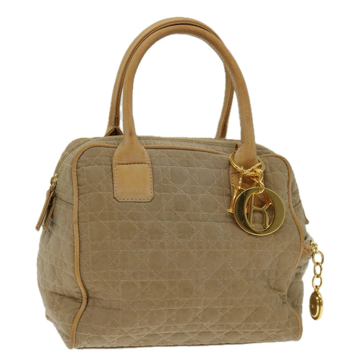 CHRISTIAN Top quality Dior Canage Hand Bag Nylon Beige Auth bs12732