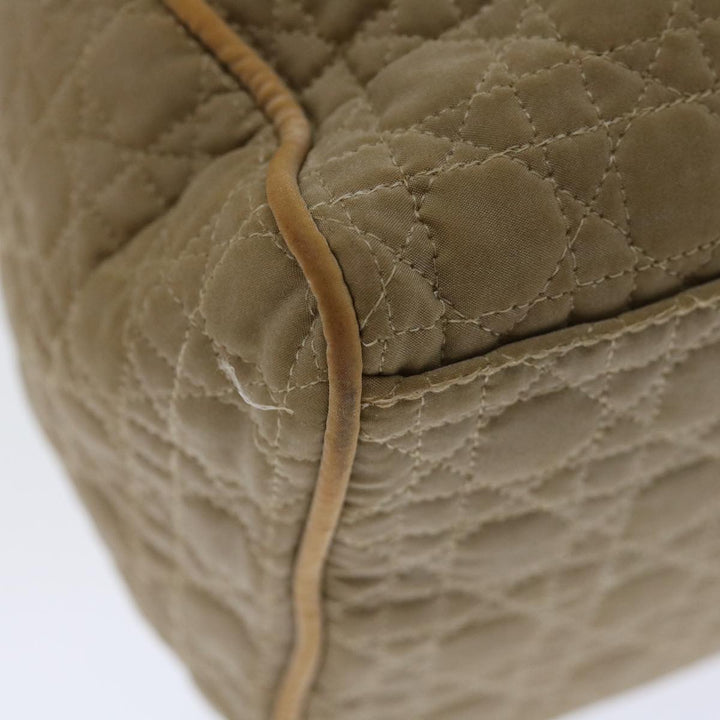 CHRISTIAN Top quality Dior Canage Hand Bag Nylon Beige Auth bs12732