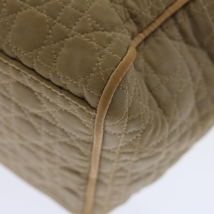 CHRISTIAN Top quality Dior Canage Hand Bag Nylon Beige Auth bs12732
