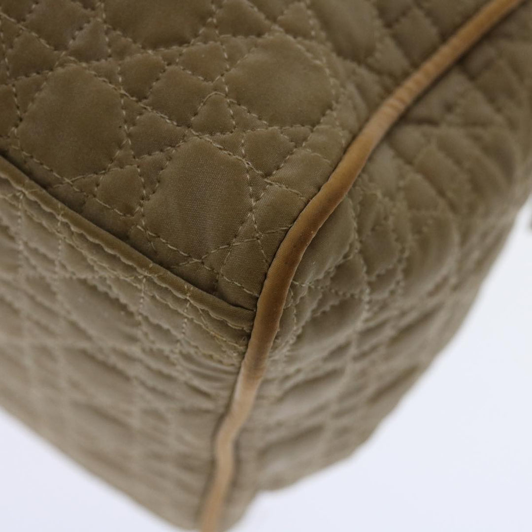 CHRISTIAN Top quality Dior Canage Hand Bag Nylon Beige Auth bs12732