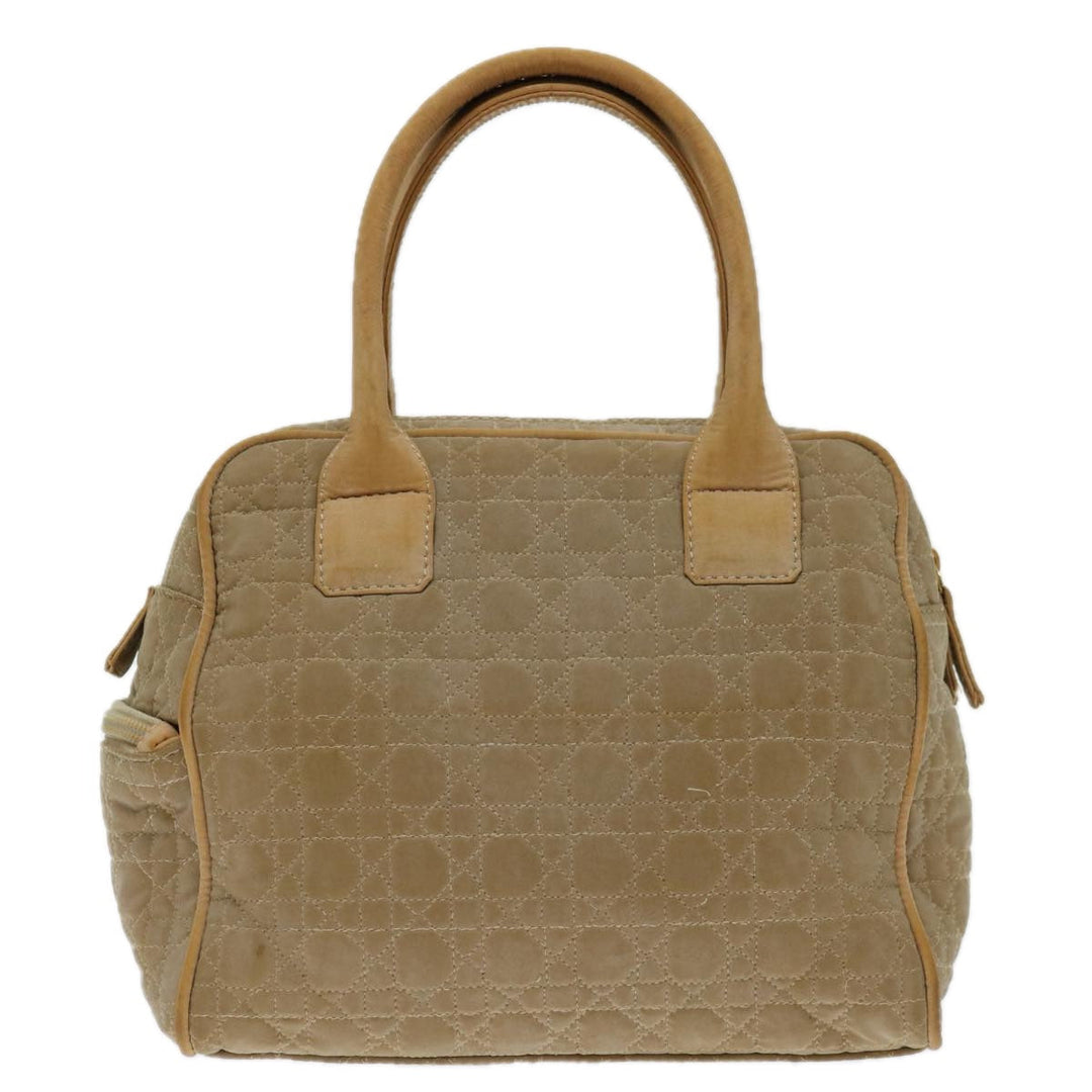 CHRISTIAN Top quality Dior Canage Hand Bag Nylon Beige Auth bs12732