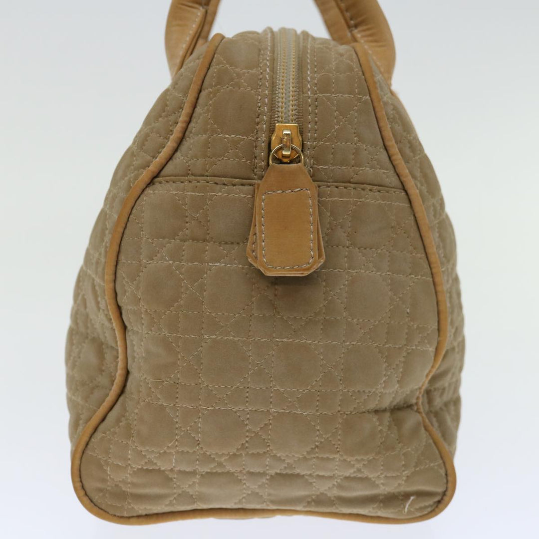 CHRISTIAN Top quality Dior Canage Hand Bag Nylon Beige Auth bs12732