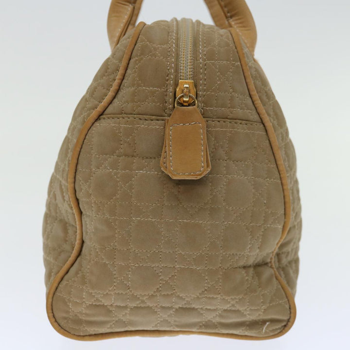 CHRISTIAN Top quality Dior Canage Hand Bag Nylon Beige Auth bs12732