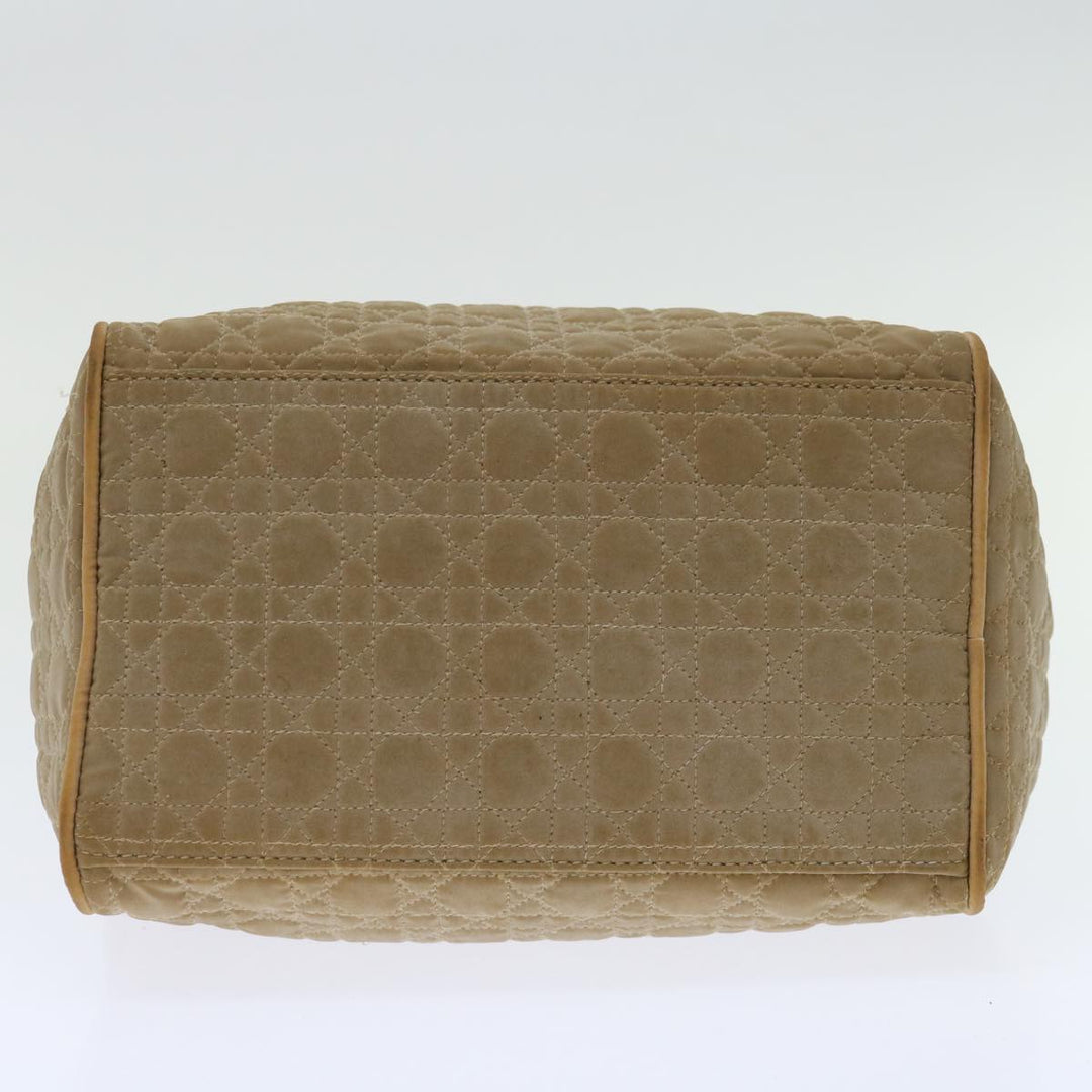 CHRISTIAN Top quality Dior Canage Hand Bag Nylon Beige Auth bs12732