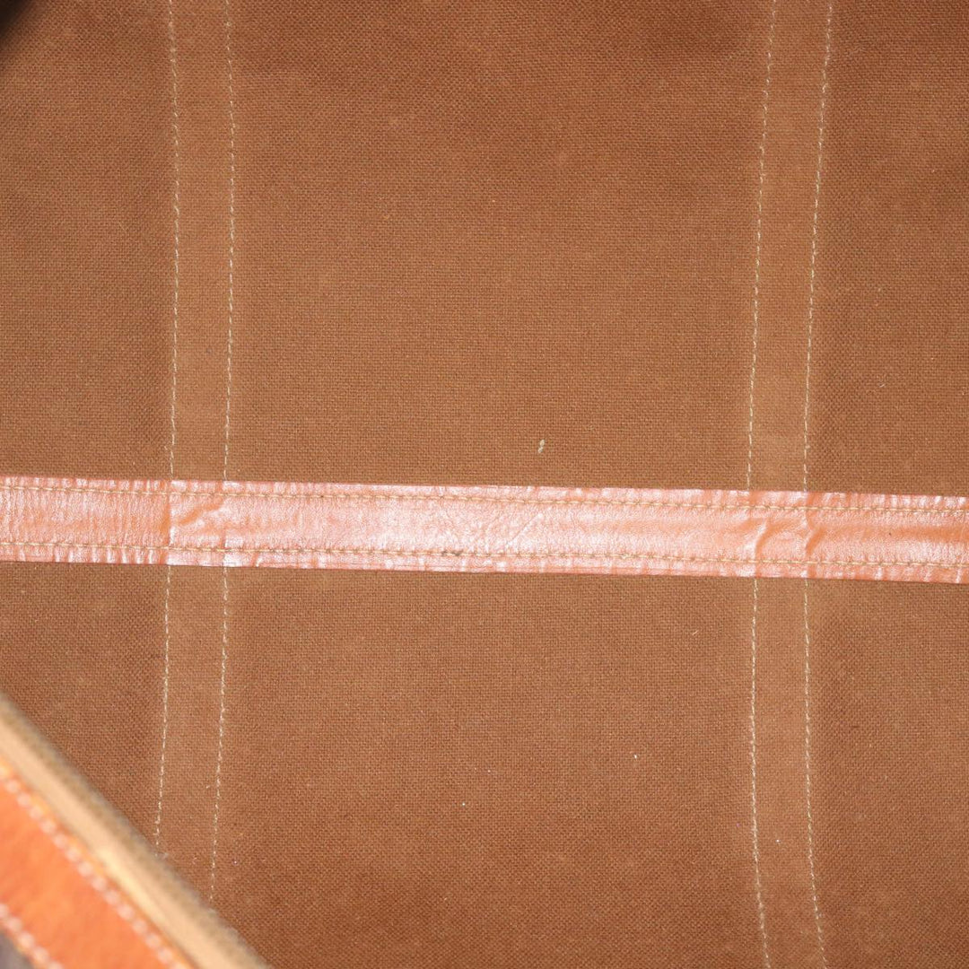 Celine Macadam Canvas Boston Bag PVC Brown  12754
