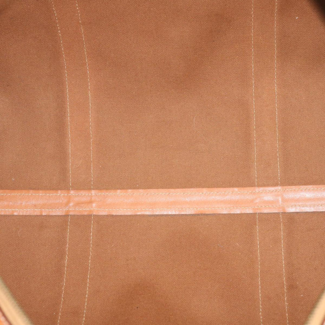 Celine Macadam Canvas Boston Bag PVC Brown  12755