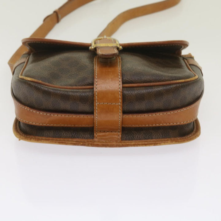 Celine Macadam Canvas Shoulder Bag PVC Brown Auth bs12757