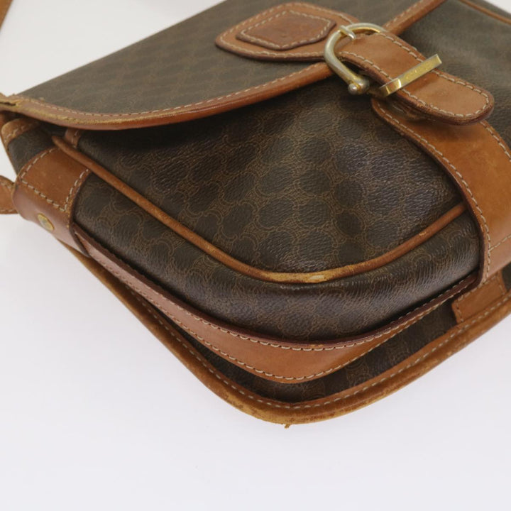 Celine Macadam Canvas Shoulder Bag PVC Brown Auth bs12757