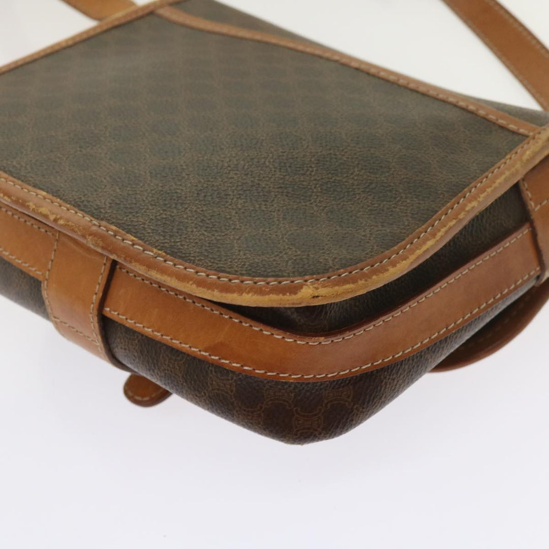 Celine Macadam Canvas Shoulder Bag PVC Brown Auth bs12757