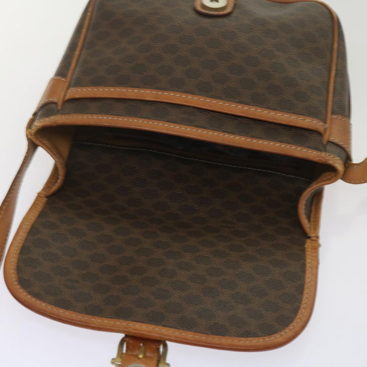 Celine Macadam Canvas Shoulder Bag PVC Brown Auth bs12757