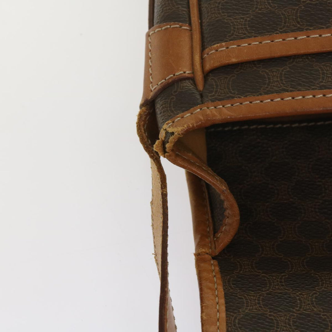 Celine Macadam Canvas Shoulder Bag PVC Brown Auth bs12757