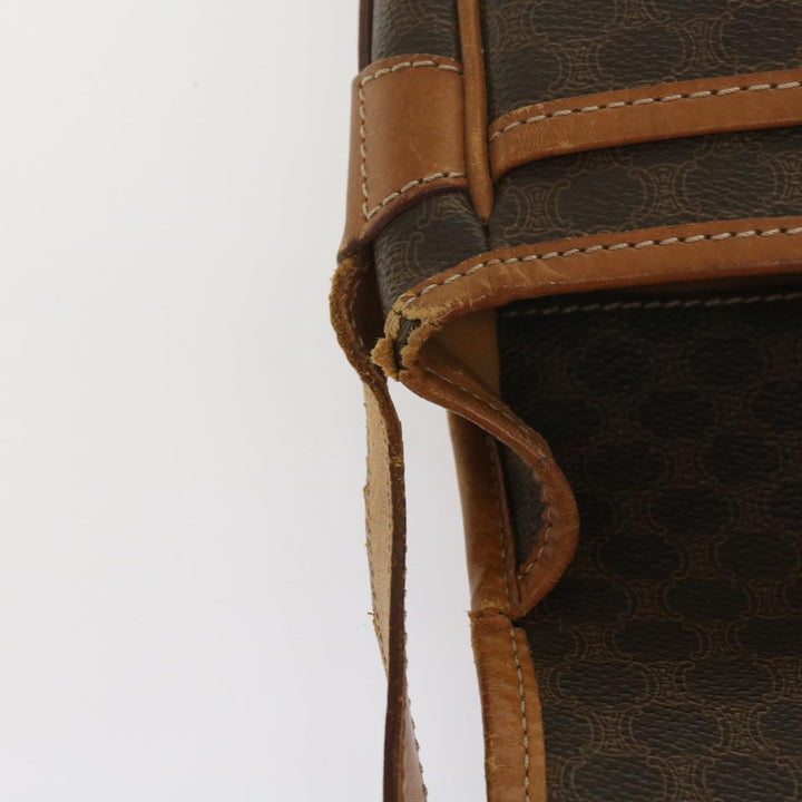 Celine Macadam Canvas Shoulder Bag PVC Brown Auth bs12757