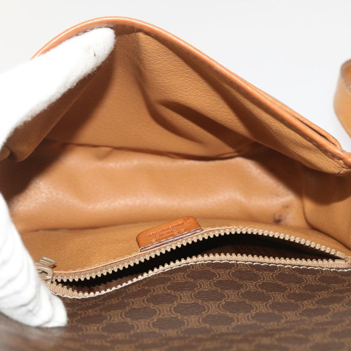 Celine Macadam Canvas Shoulder Bag PVC Brown Auth bs12757