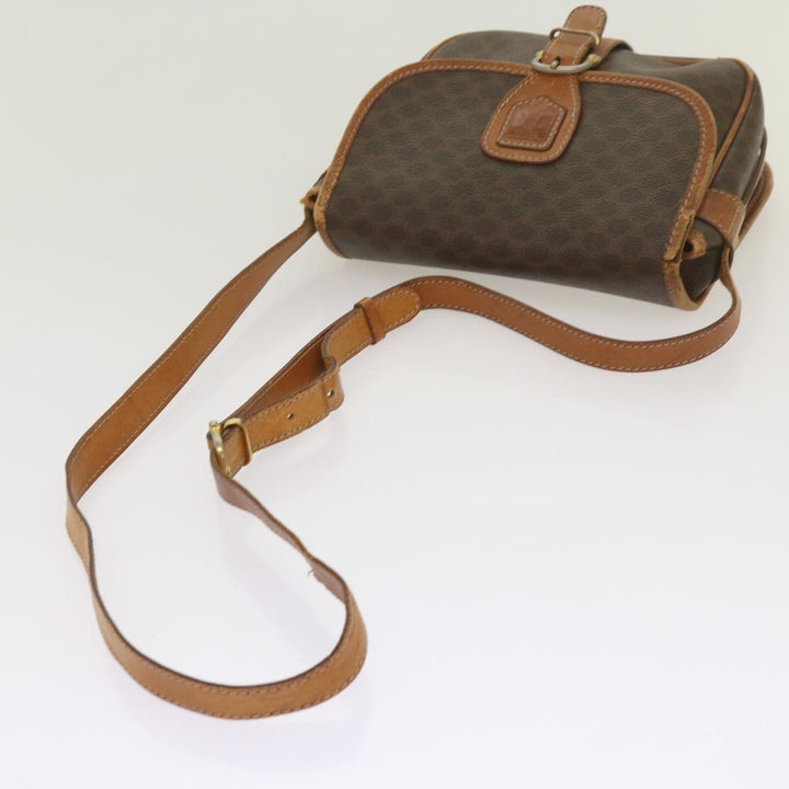 Celine Macadam Canvas Shoulder Bag PVC Brown Auth bs12757