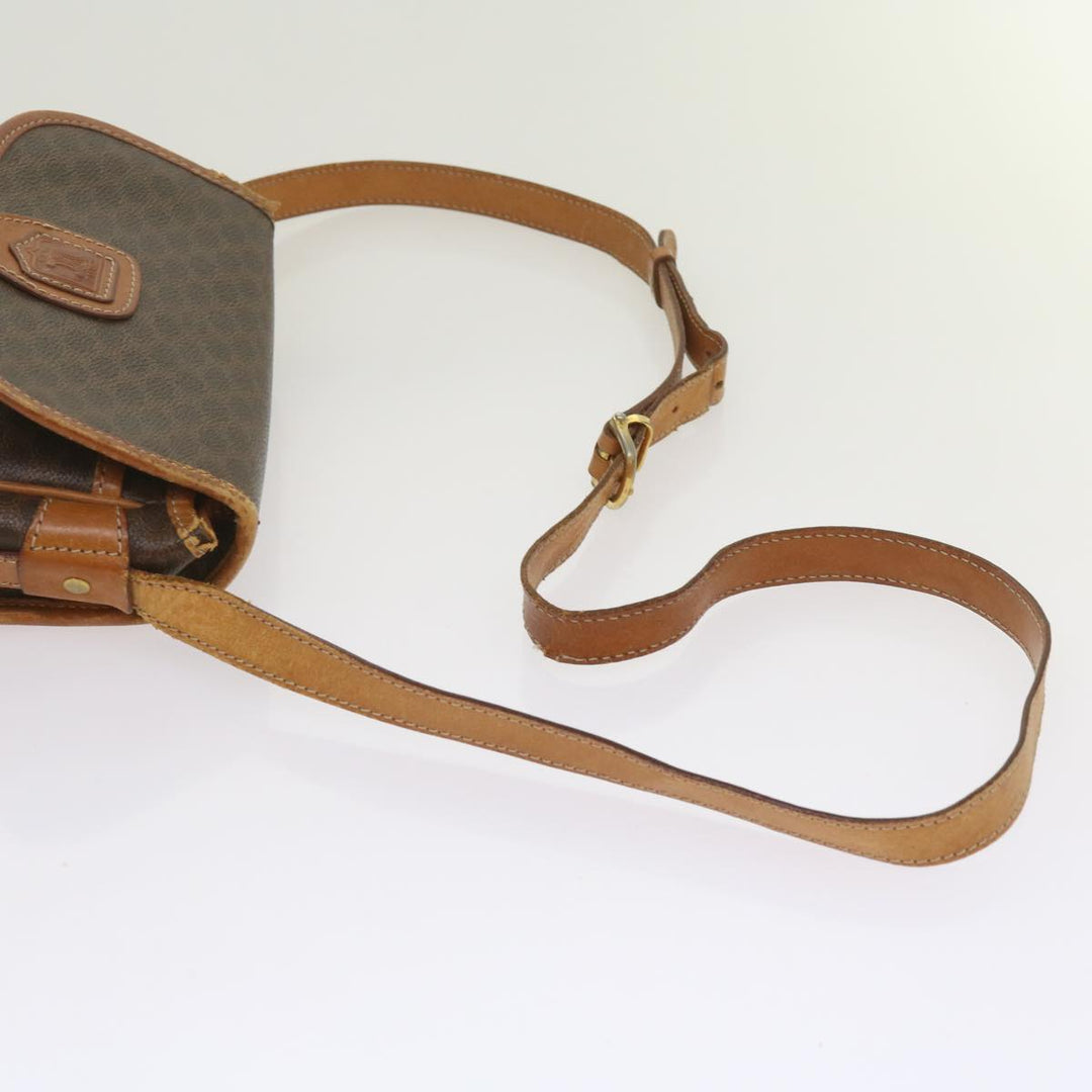 Celine Macadam Canvas Shoulder Bag PVC Brown Auth bs12757