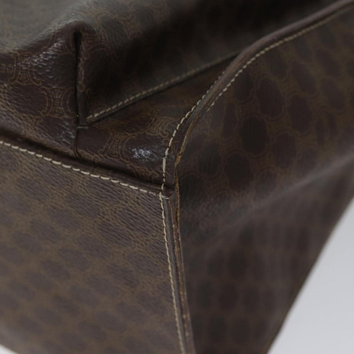 Celine Macadam Canvas Hand Bag PVC Brown Auth bs12759
