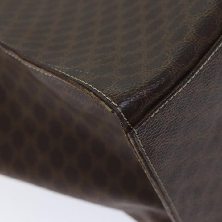Celine Macadam Canvas Hand Bag PVC Brown Auth bs12759