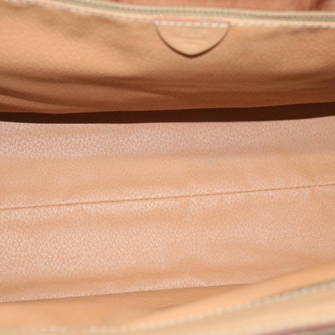 Celine Macadam Canvas Hand Bag PVC Brown Auth bs12759