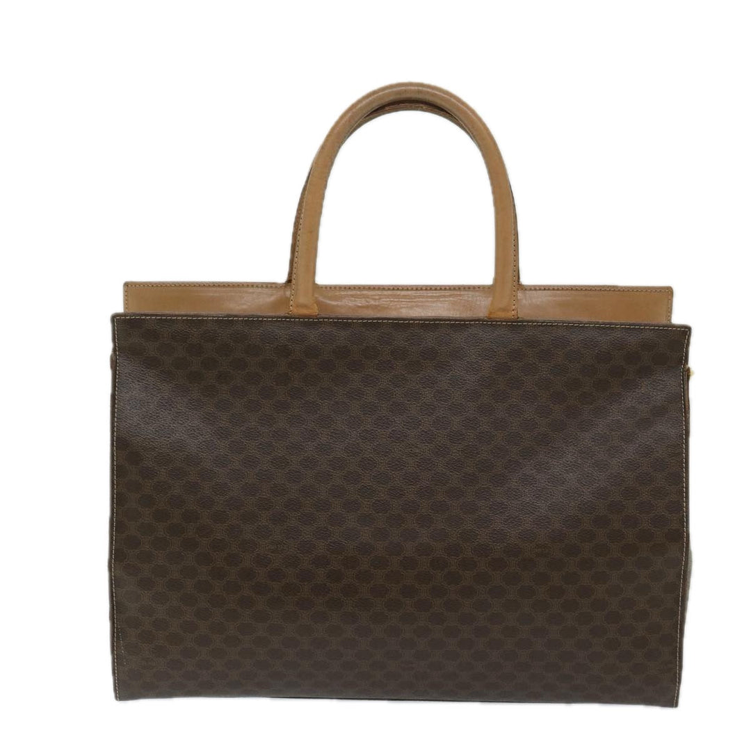 Celine Macadam Canvas Hand Bag PVC Brown Auth bs12759