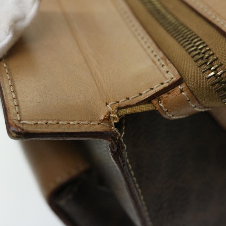 Celine Macadam Canvas Hand Bag PVC Brown Auth bs12759