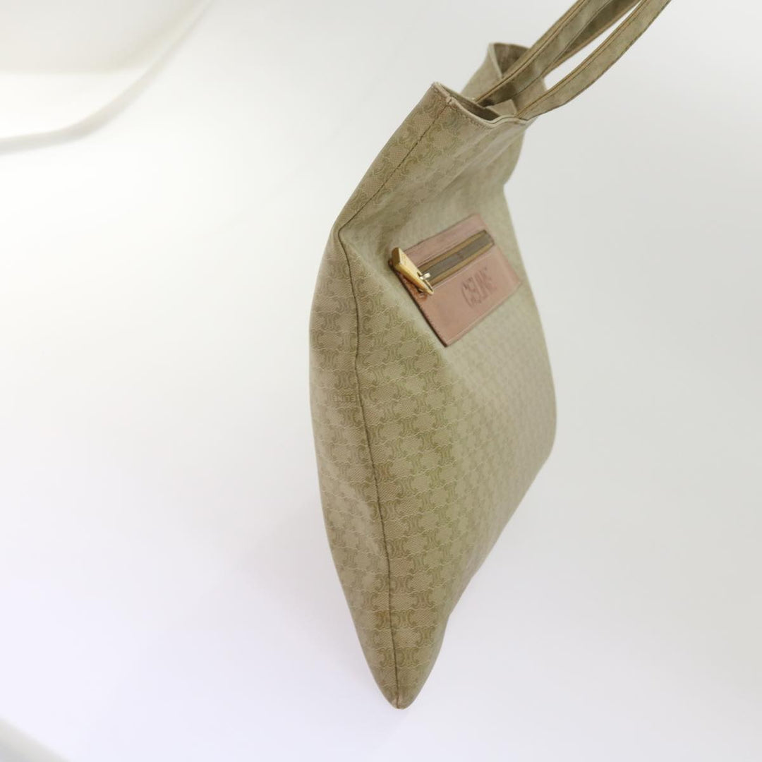 Celine Macadam Canvas Tote Bag Beige Auth bs12760