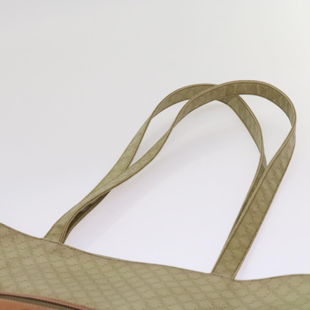 Celine Macadam Canvas Tote Bag Beige Auth bs12760