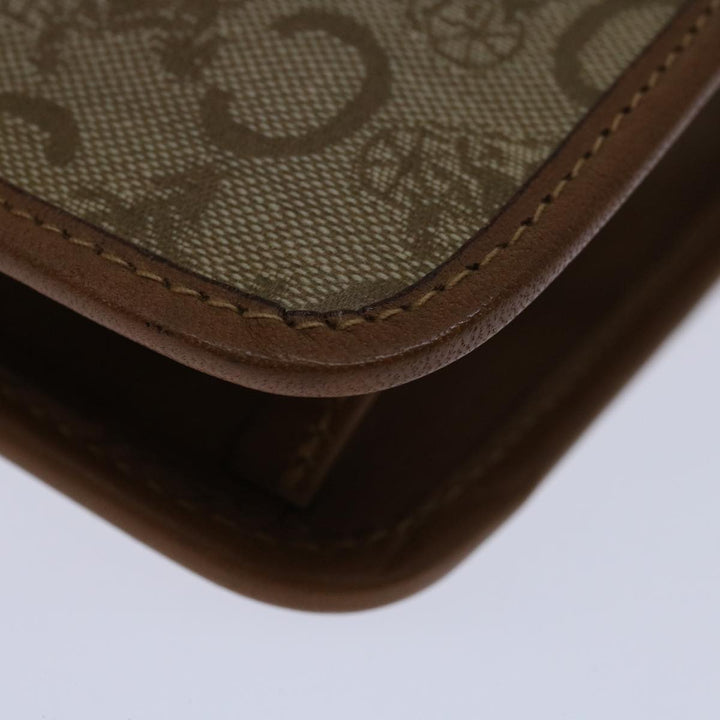 Celine C Macadam Canvas Clutch Bag Beige Auth bs12767