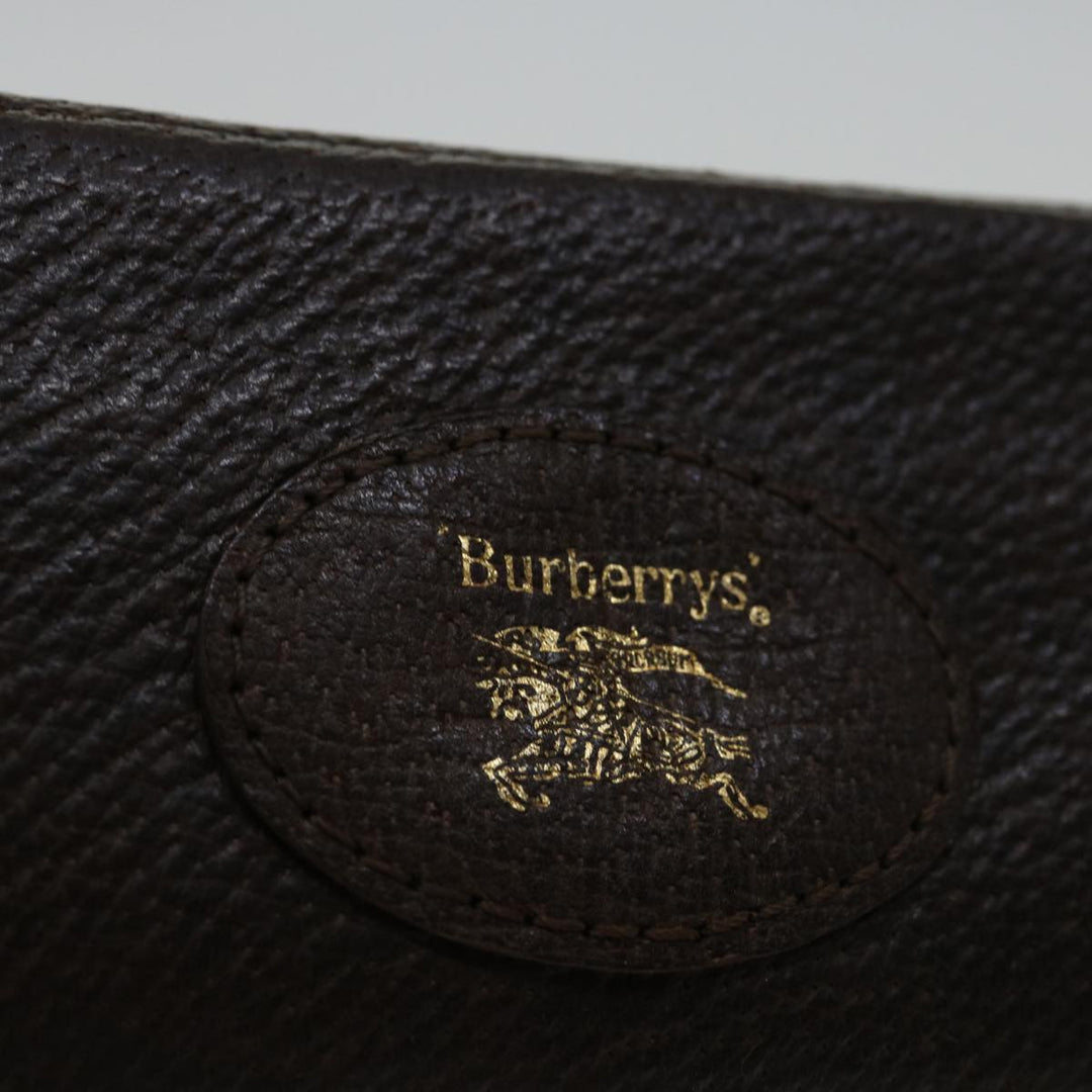 BurberrySs Nova Check Clutch Bag Canvas Beige Auth bs12774