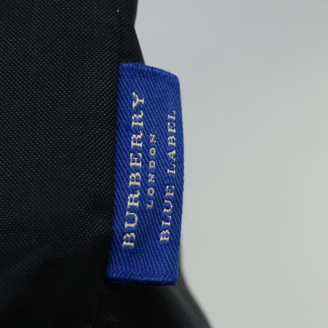 Top Quality Burberry Nova Check Blue Label Hand Bag Nylon Black Auth bs12777