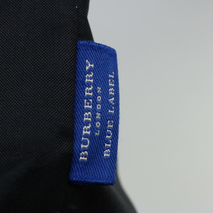 Top Quality Burberry Nova Check Blue Label Hand Bag Nylon Black Auth bs12777