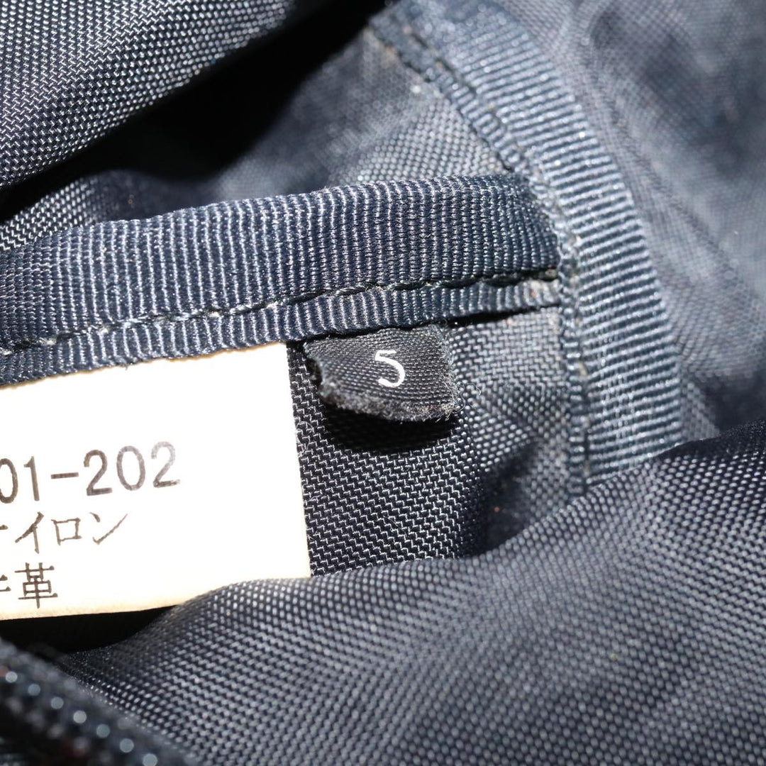 Top Quality Burberry Nova Check Blue Label Hand Bag Nylon Black Auth bs12777