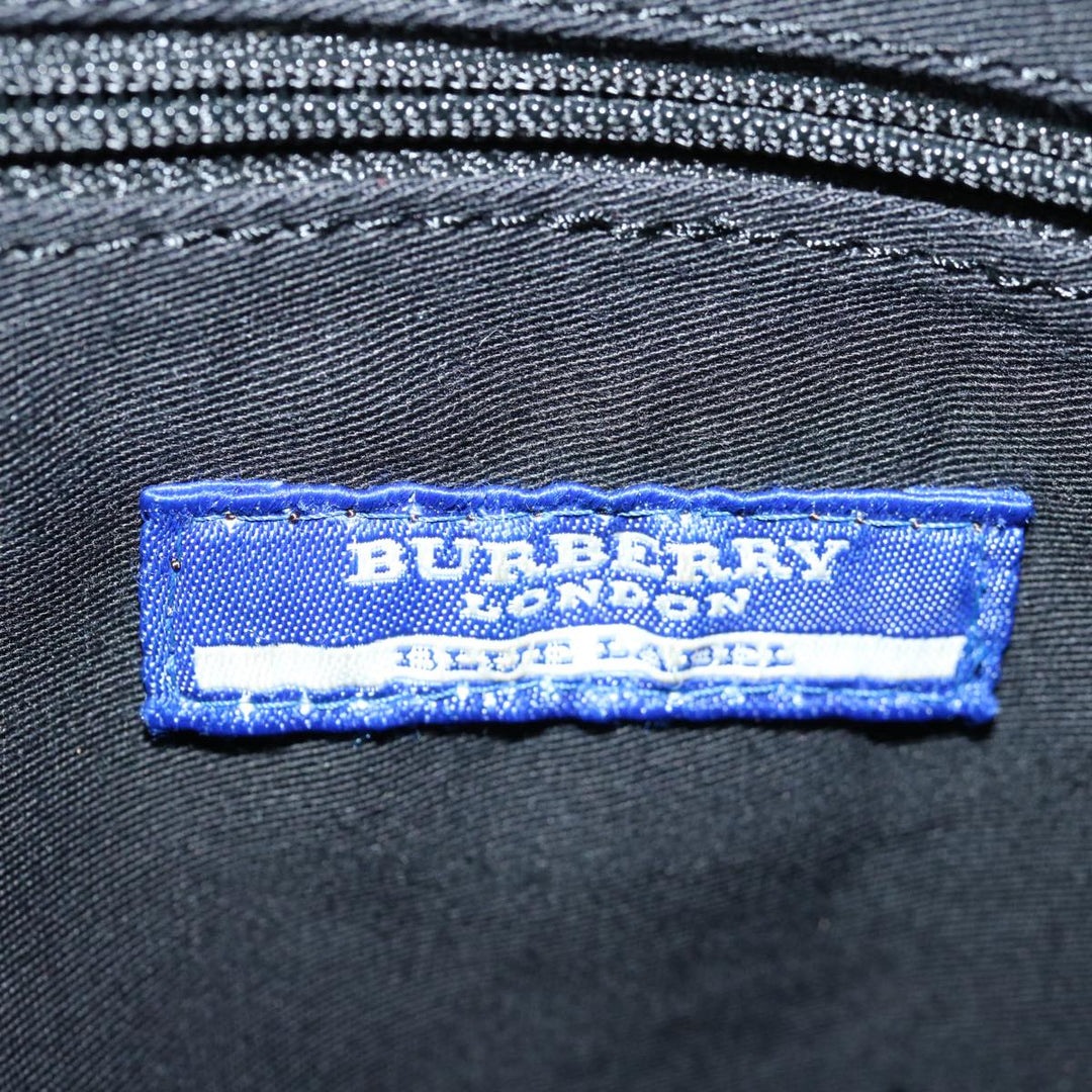 Burberry Nova Check Hand Bag Nylon Beige Black Auth bs12785