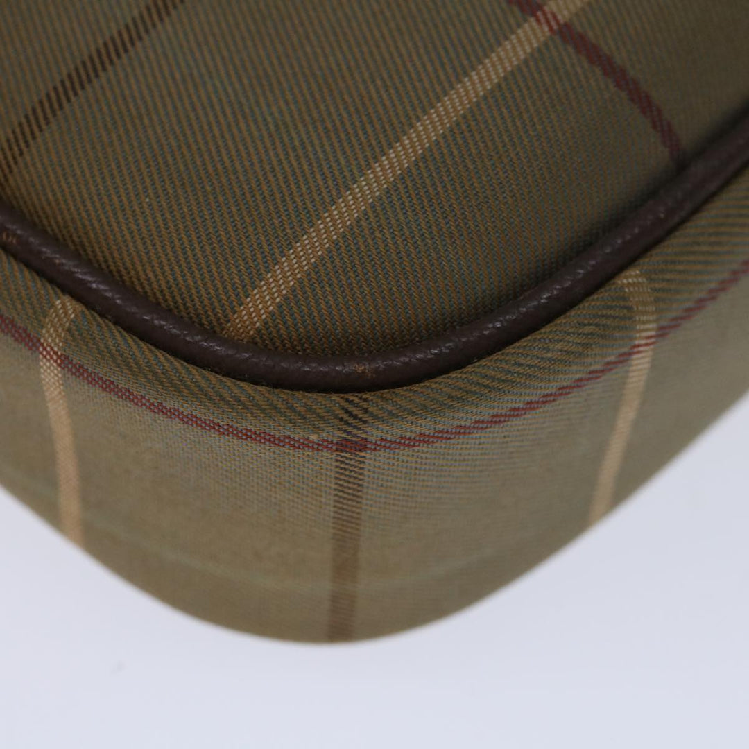 BurberrySs Nova Check Clutch Bag Canvas Beige Auth bs12786