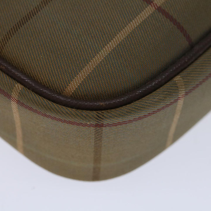 BurberrySs Nova Check Clutch Bag Canvas Beige Auth bs12786