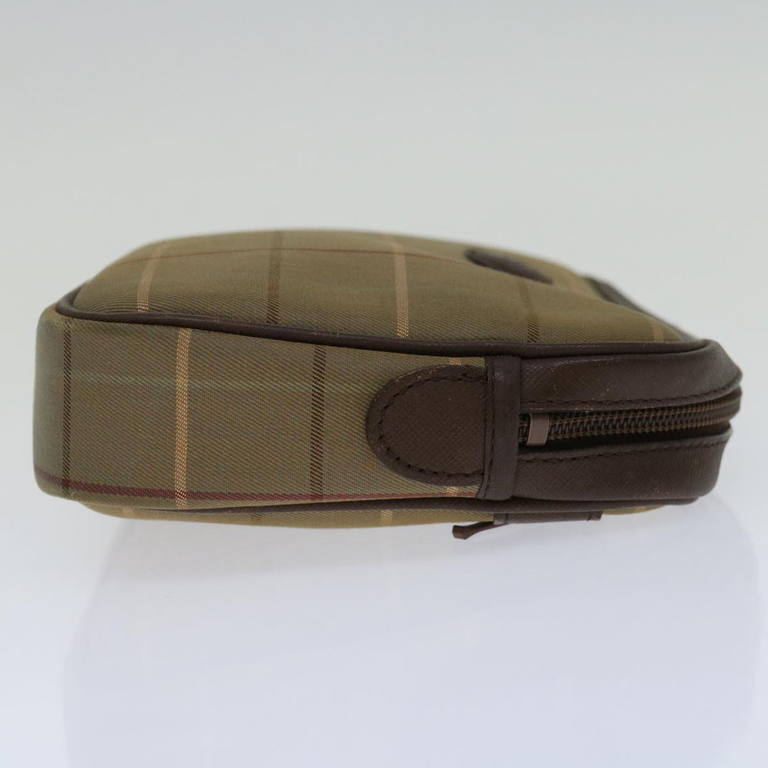 BurberrySs Nova Check Clutch Bag Canvas Beige Auth bs12786