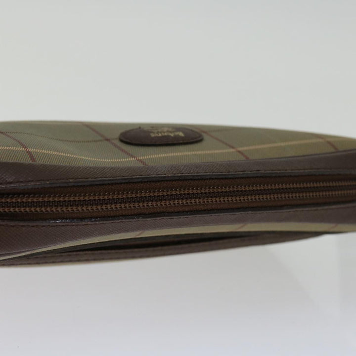 BurberrySs Nova Check Clutch Bag Canvas Beige Auth bs12786