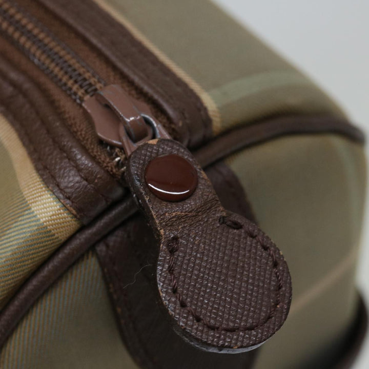 BurberrySs Nova Check Hand Bag Canvas Beige Auth bs12789