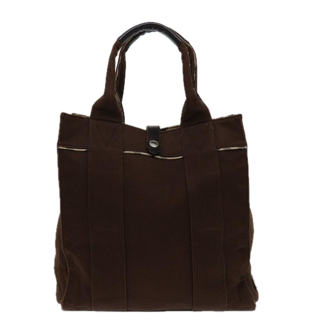 Burberry Nova Check Blue Label Hand Bag Canvas Brown Beige Auth bs12791