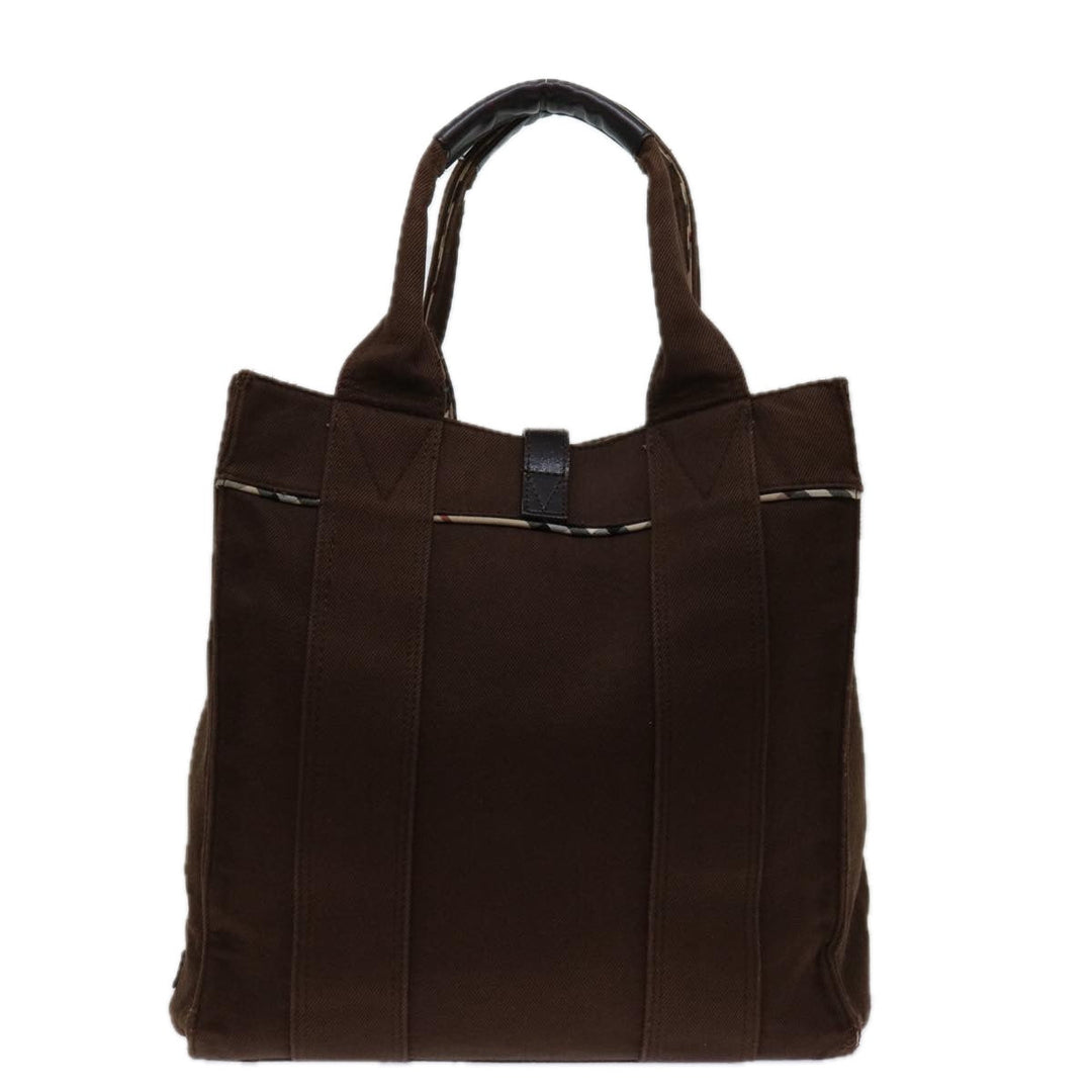 Burberry Nova Check Blue Label Hand Bag Canvas Brown Beige Auth bs12791