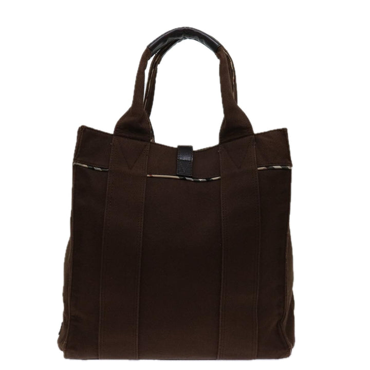 Burberry Nova Check Blue Label Hand Bag Canvas Brown Beige Auth bs12791