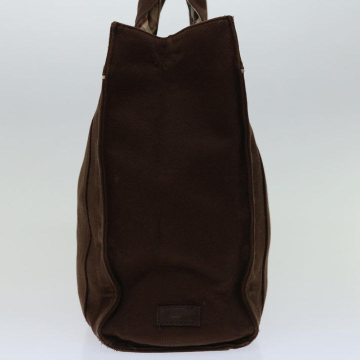 Burberry Nova Check Blue Label Hand Bag Canvas Brown Beige Auth bs12791