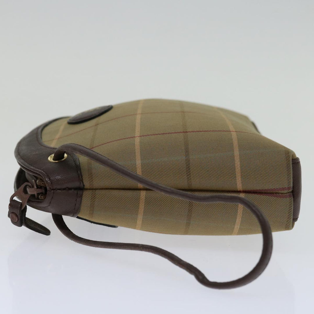 BurberrySs Nova Check Clutch Bag Canvas Beige Auth bs12794