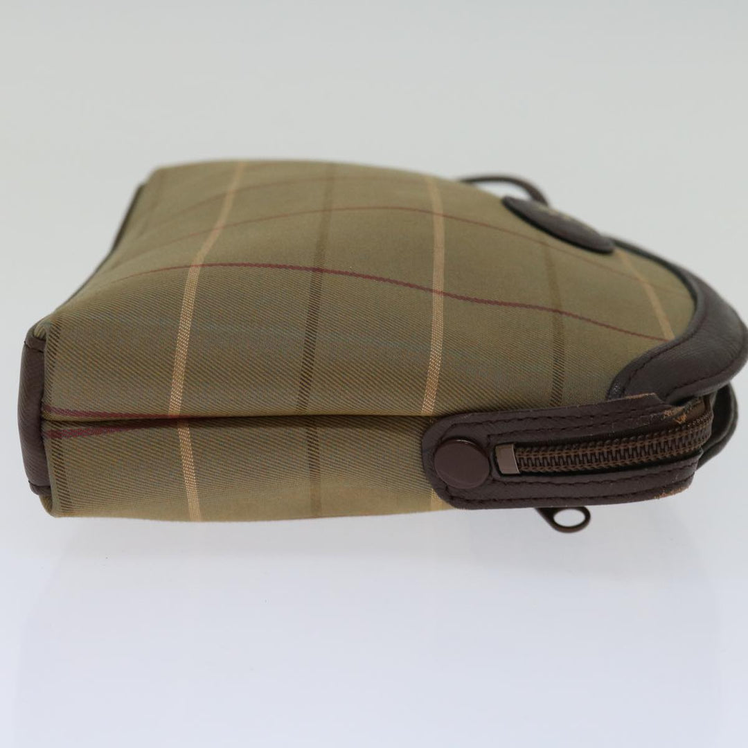 BurberrySs Nova Check Clutch Bag Canvas Beige Auth bs12794