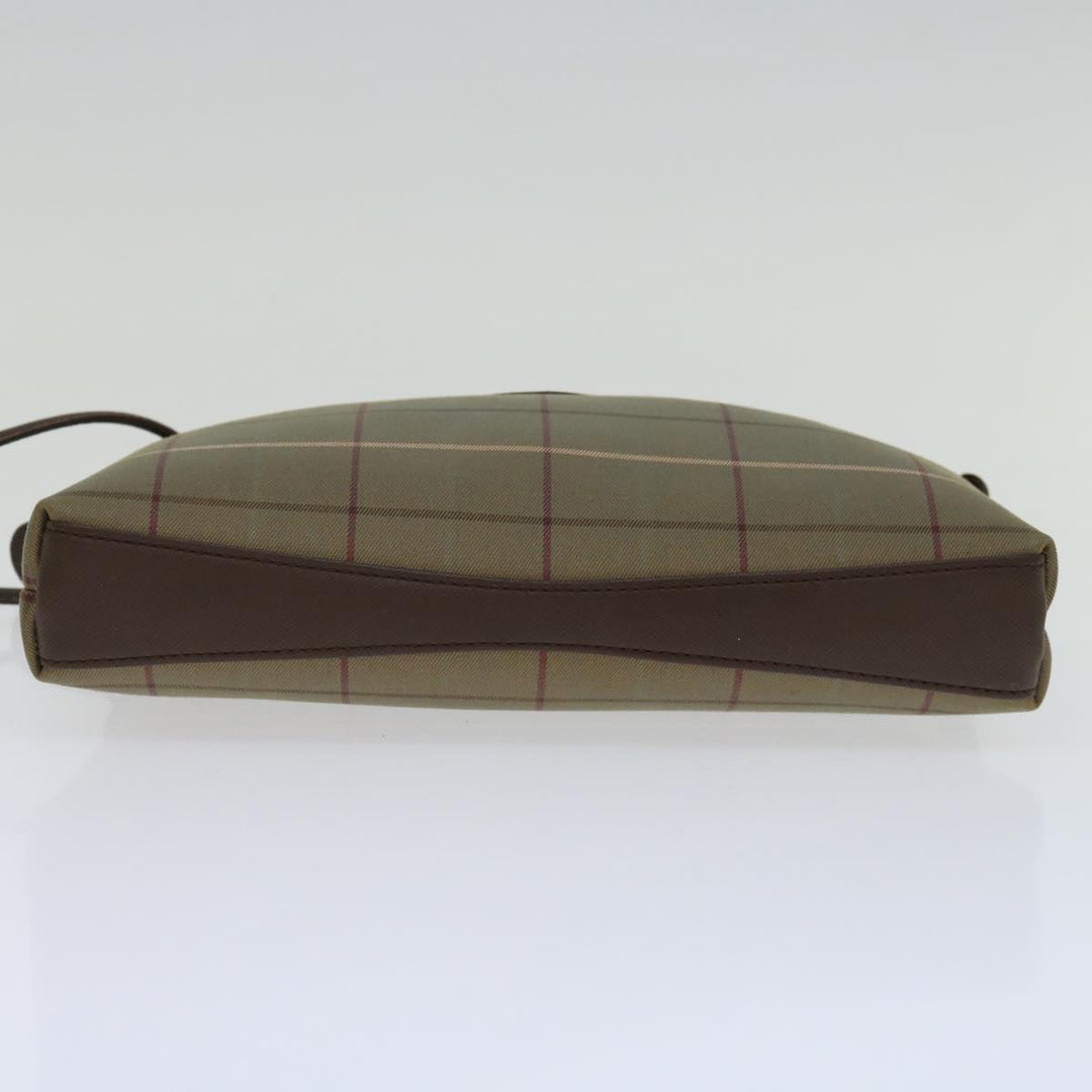 BurberrySs Nova Check Clutch Bag Canvas Beige Auth bs12794